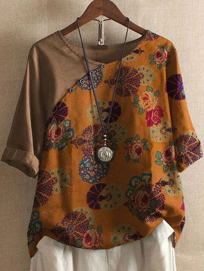 Katarina | Losse Blouse met Bloemenmouwen