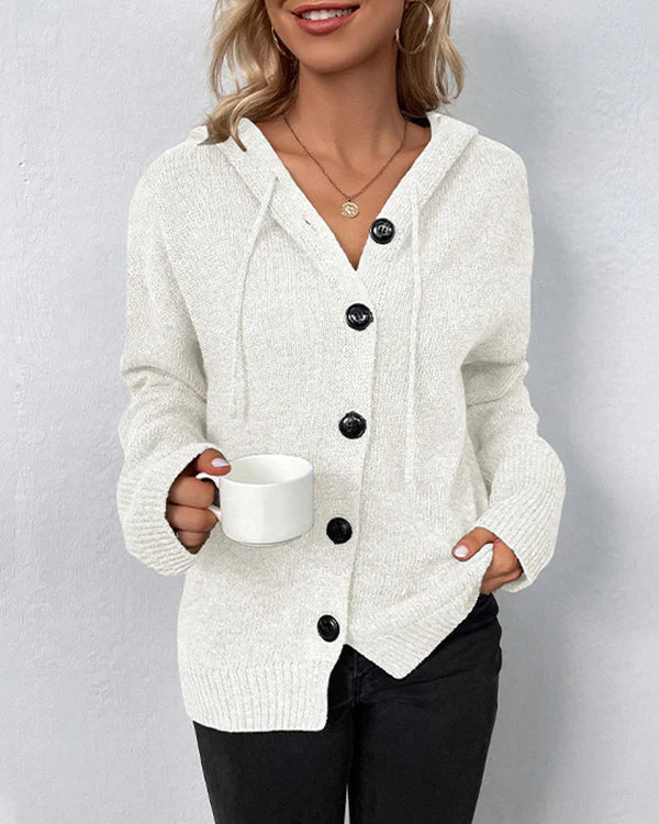 Effen vest met capuchon