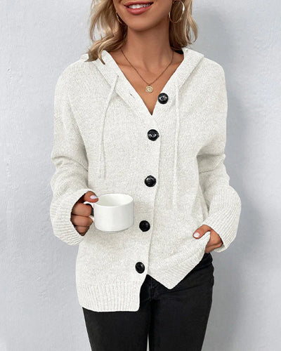 Effen vest met capuchon