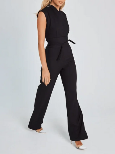 Mouwloze jumpsuit met wijde pijpen