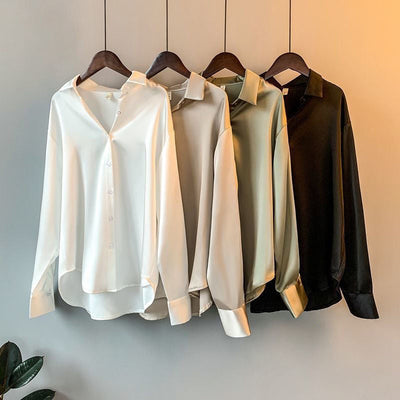 Andrea | Elegante klassieke blouse van 100% zijde