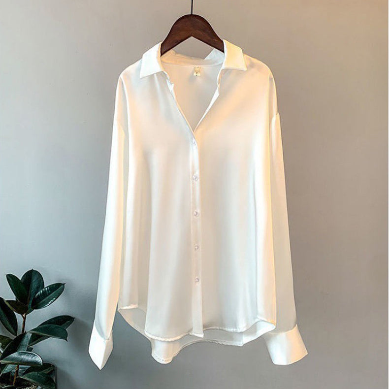 Andrea | Elegante klassieke blouse van 100% zijde