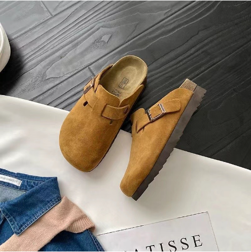 Boston Klompen - Suède met Verstelbare Gesp, Unisex Comfort-1