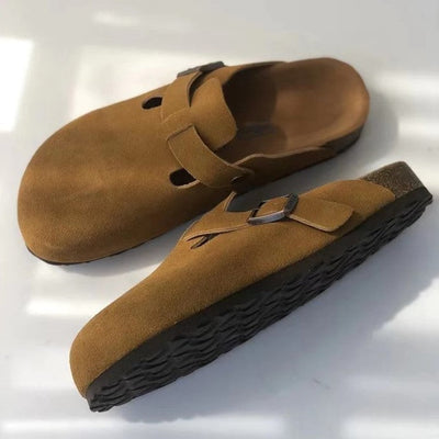 Boston Klompen - Suède met Verstelbare Gesp, Unisex Comfort-2