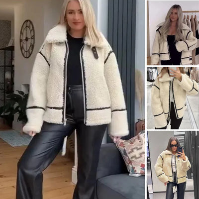 Leocadia | Luxe lamswollen korte jas