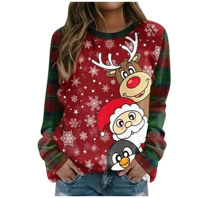 Kaley | Kerst bedrukte damestops