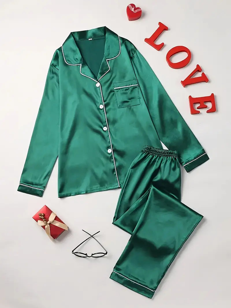 Luxe Satijnen Pyjama Set | Dames Pyjama-2