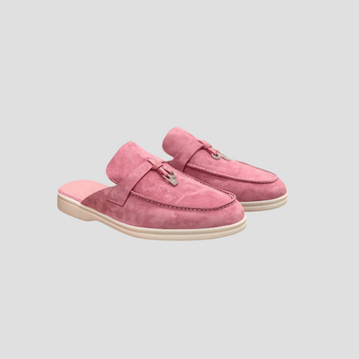 Daisy | Dames Loafer Suède Slip-On met Gepolijst Metaal Accent 1