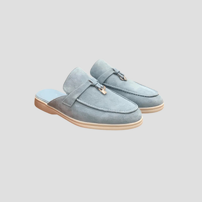 Daisy | Dames Loafer Suède Slip-On met Gepolijst Metaal Accent 5