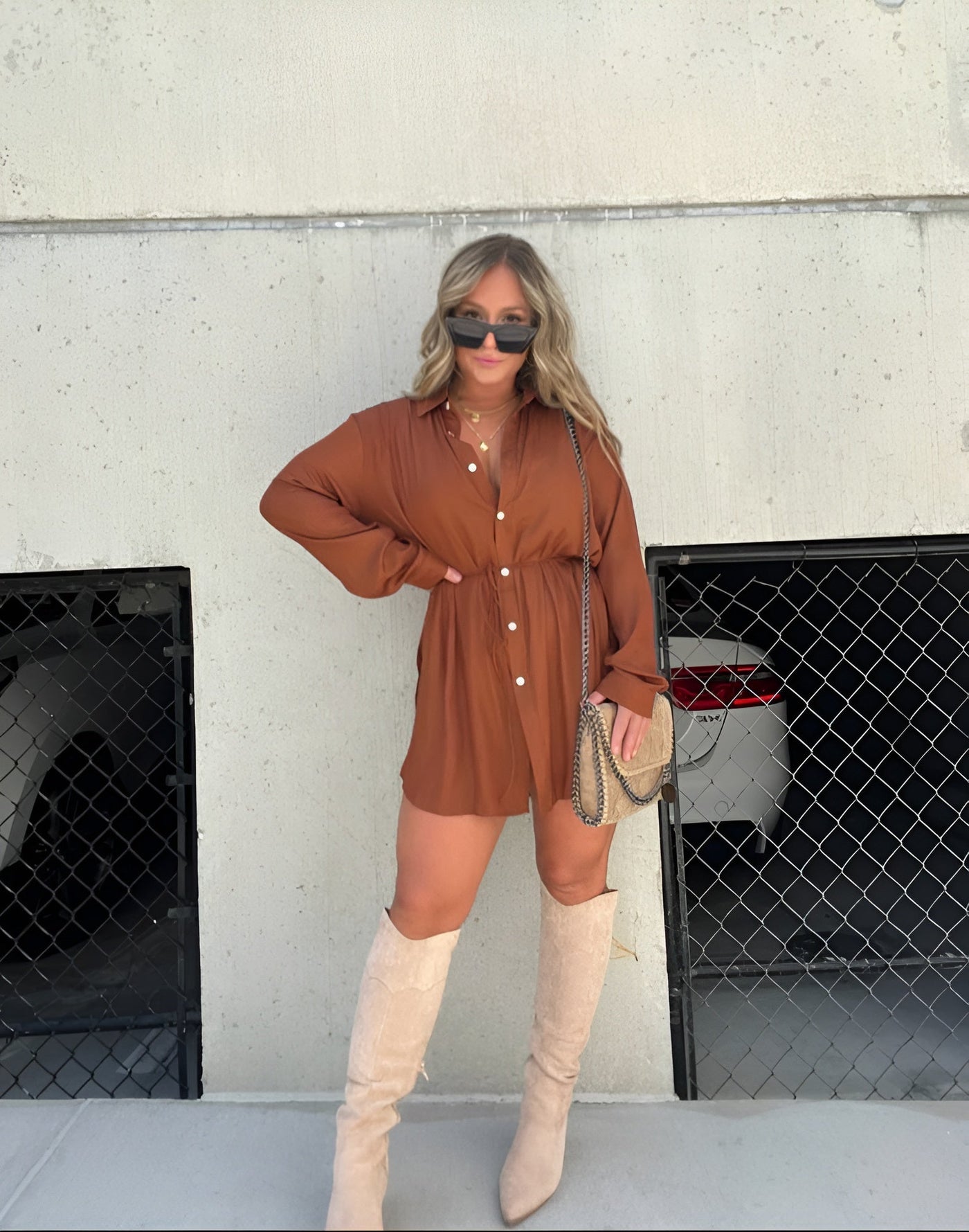 Selvi | Trendy satijnen romperjurk