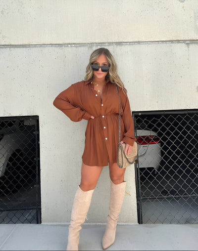 Selvi | Trendy satijnen romperjurk