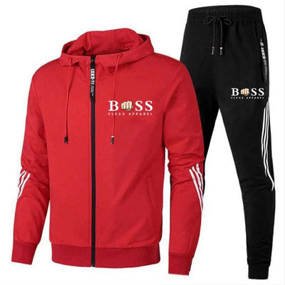 Heren Sportset - Ademend Polyester Trainingspak, Comfortabele Pasvorm-5