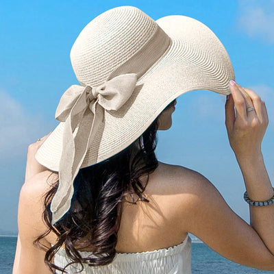 Zomer Strohoed Dames | Floppy Panama Hoed met Elegante Bowknot-1