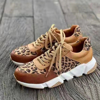 Lenora | Luipaard Sneakers met Dikke Zolen