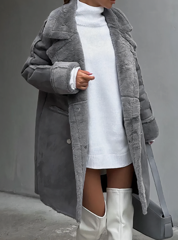 Irene | Elegante sherpa jas