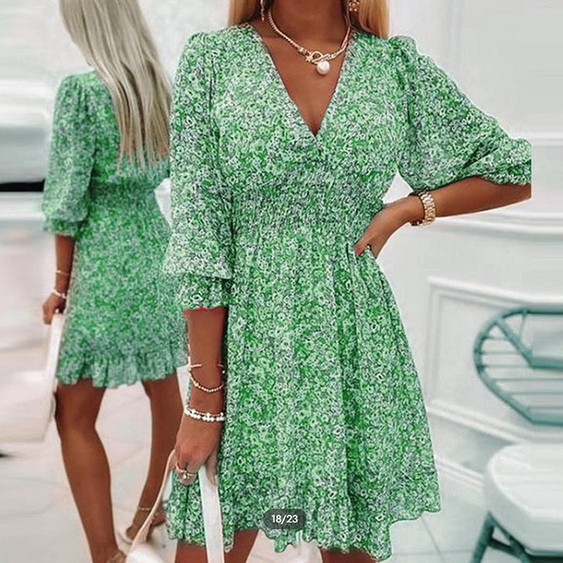 Variant image for Zomerjurk - Floral met Puffmouwen Dames-6