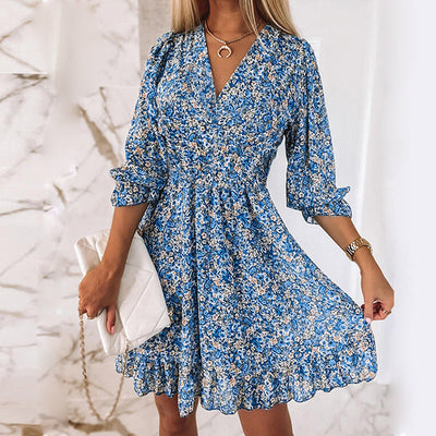Variant image for Zomerjurk - Floral met Puffmouwen Dames-11