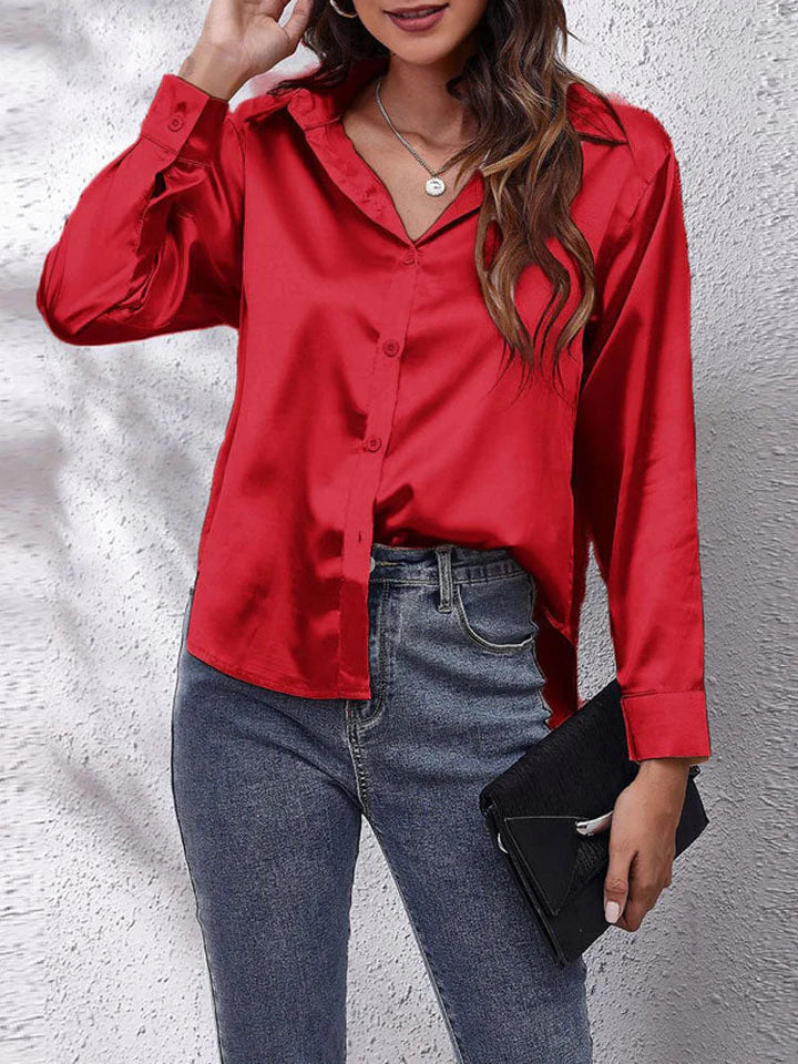Katrin | Blusa Elegancia de Seda con Mangas Largas