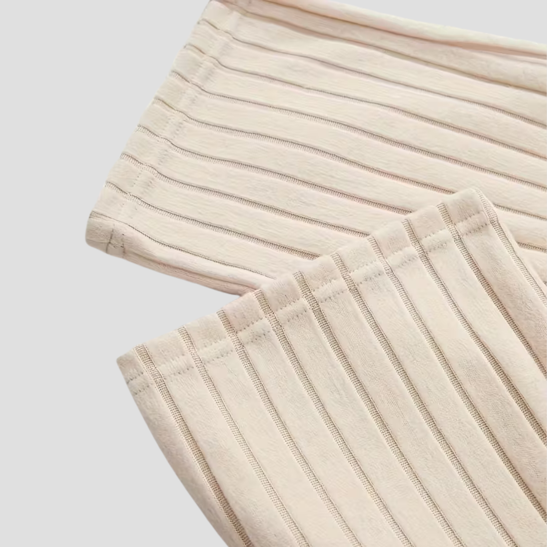 Luna | Loungewear Set Dames met V-Hals en Rechte Pijpen in Zachte Geribde Stof 4