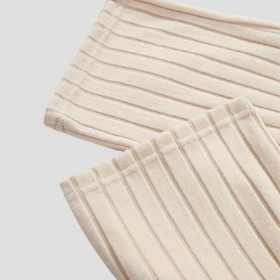 Luna | Loungewear Set Dames met V-Hals en Rechte Pijpen in Zachte Geribde Stof 4