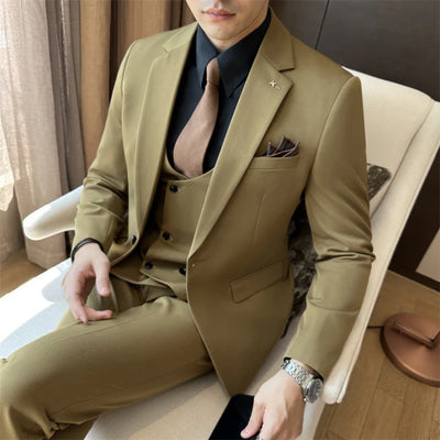 Variant image for Klassiek Slim Fit Heren Pak | Driedelig Bruiloftsgastpak-21