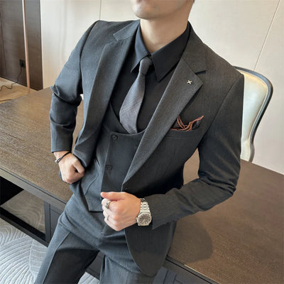 Variant image for Klassiek Slim Fit Heren Pak | Driedelig Bruiloftsgastpak-41