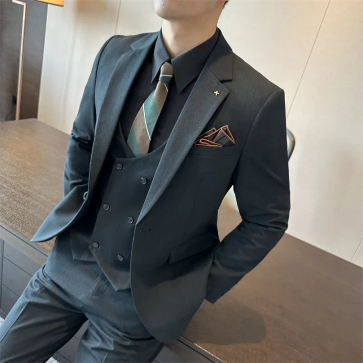 Variant image for Klassiek Slim Fit Heren Pak | Driedelig Bruiloftsgastpak-31