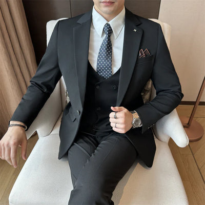 Variant image for Klassiek Slim Fit Heren Pak | Driedelig Bruiloftsgastpak-11