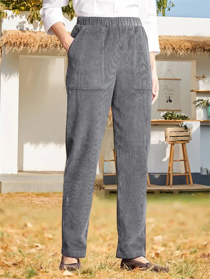 Isley | Effen geribde broek voor dames