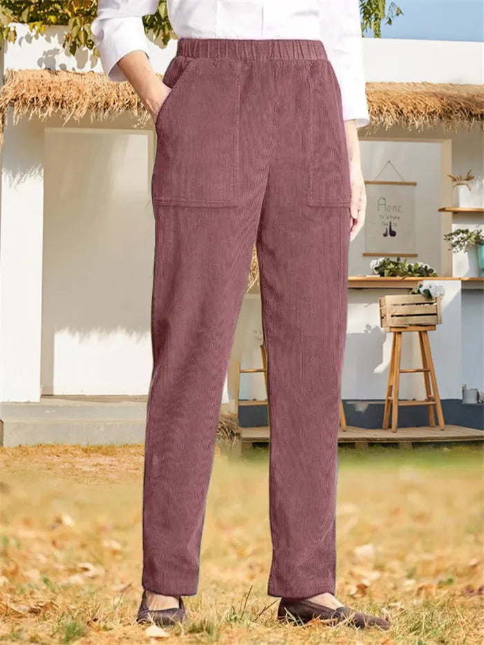 Isley | Effen geribde broek voor dames