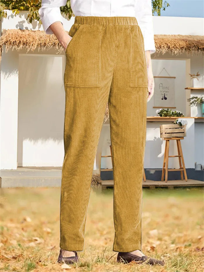 Isley | Effen geribde broek voor dames