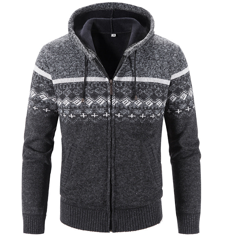 SAMUEL | WARME HOODIE MET ZIJZAKKEN