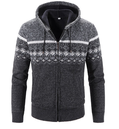 SAMUEL | WARME HOODIE MET ZIJZAKKEN