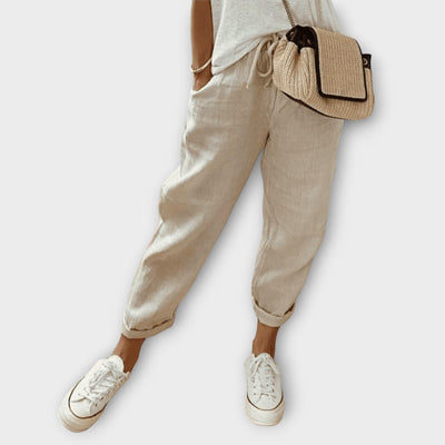 Chloe | Comfortabele linnen broek