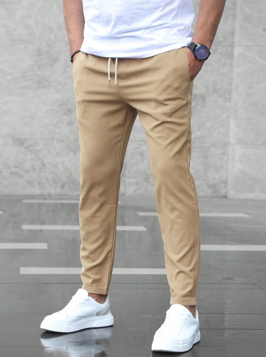 Zwarte Heren Broek - Comfortabel Stretchmateriaal, Tijdloos Ontwerp-6