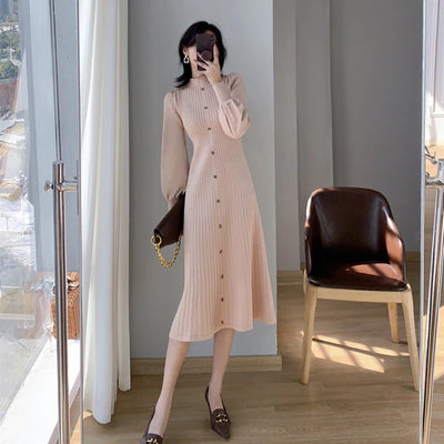 Anika | Gebreide maxi jurk