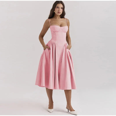 Camila | Mouwloze midi-jurk