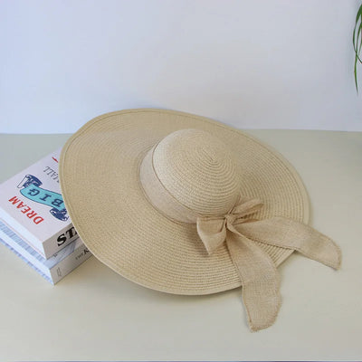 Variant image for Zomer Strohoed Dames | Floppy Panama Hoed met Elegante Bowknot-3