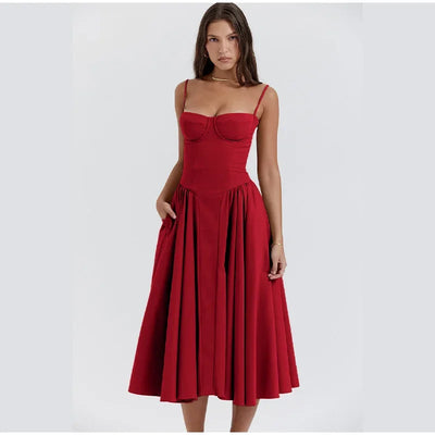 Camila | Mouwloze midi-jurk