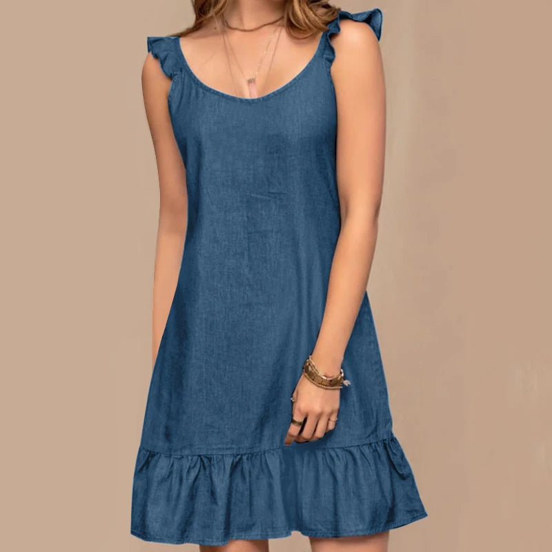 Amalia | Denim stijl zonnejurk