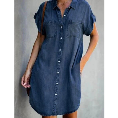 Gaia | Denim Overhemd Jurk