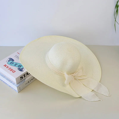 Variant image for Zomer Strohoed Dames | Floppy Panama Hoed met Elegante Bowknot-4