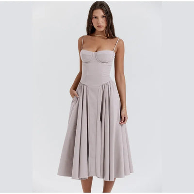 Camila | Mouwloze midi-jurk