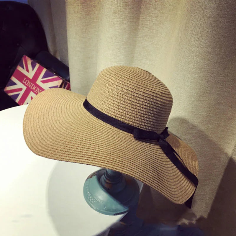 Variant image for Zomer Strohoed Dames | Floppy Panama Hoed met Elegante Bowknot-2