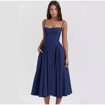 Camila | Mouwloze midi-jurk