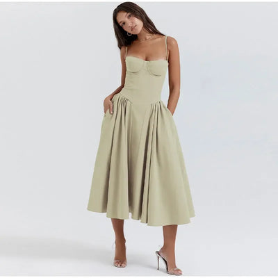 Camila | Mouwloze midi-jurk