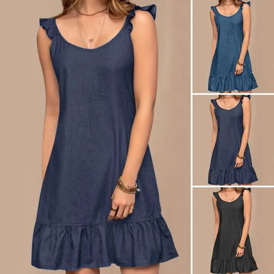 Amalia | Denim stijl zonnejurk