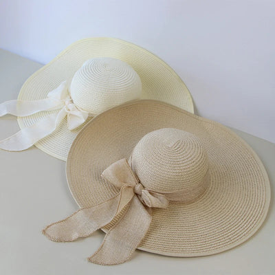 Zomer Strohoed Dames | Floppy Panama Hoed met Elegante Bowknot-4