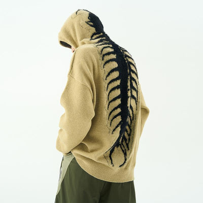 Adil | Gebreide Duizendpoot hoodie
