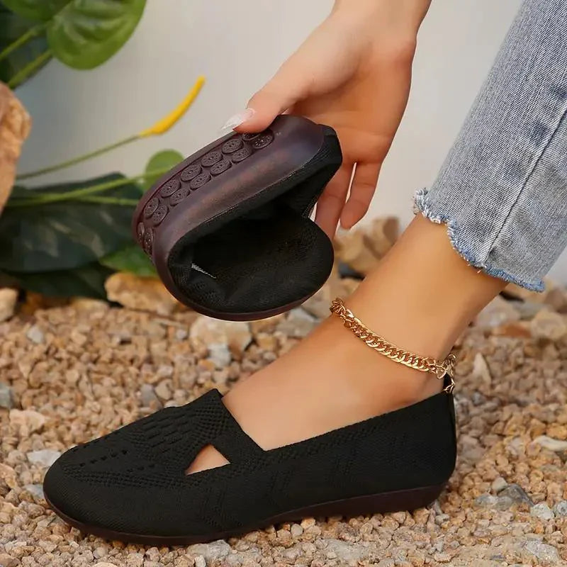 Nyxara Slippers Dames – Ademend Gebreid Bovenwerk, Lichtgewicht Comfort-4